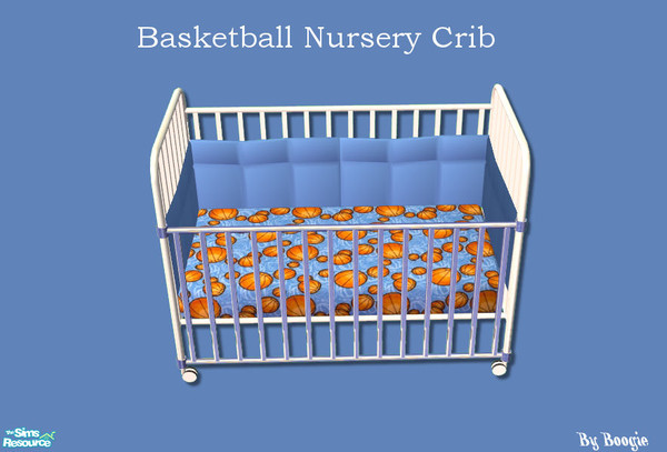 Sims 2 — Basketball Nursery - Crib by boogie woogie — Tired of those old drab nursery sets? Then this little sporty set