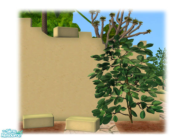 Sims 2 — Civ Ruins - Ruins Wall - 03 by Shakeshaft — Part of a set of recolours of the Civilizations Ruins Set, included