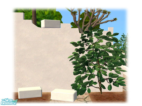 Sims 2 — Civ Ruins - Ruins Wall - 04 by Shakeshaft — Part of a set of recolours of the Civilizations Ruins Set, included