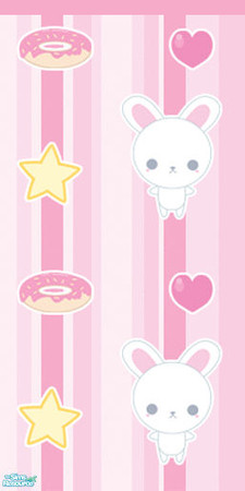 Sims 2 — Kawaii Wallpaper Collection - Wallbunniesanddonuts by OwariDesu. — Another favorite of mine, with little