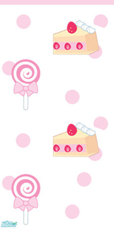 Sims 2 — Kawaii Wallpaper Collection - Walllollipopsandcake by OwariDesu. — A lot of sweets wallpaper.
