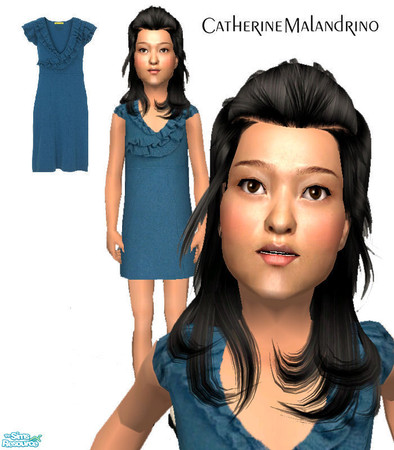 Sims 2 — Catherine Malandrino Ruffled Knit Dress for children by ancsie18 — Catherine Malandrino Ruffled Knit Dress CHILD