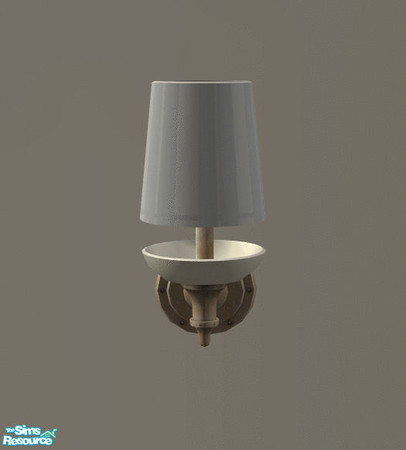 Sims 2 — Colorful Bathroom Blue Wll Lamp by lisa9999 — Antique brass wall lamp with two toned shade.