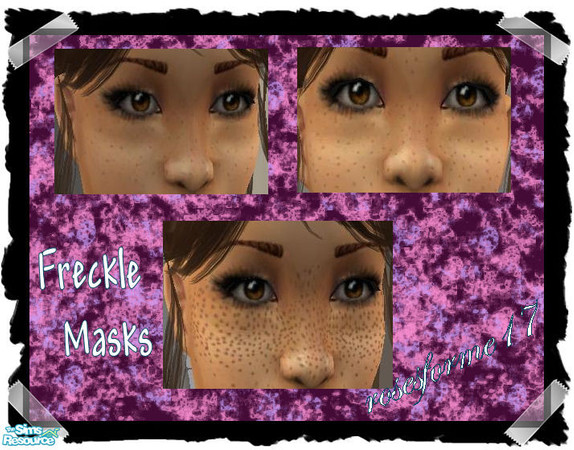 Sims 2 — Freckles Mask by rosesforme17 — My version of freckles as makeup. I prefer my sims\' freckles to stand out like