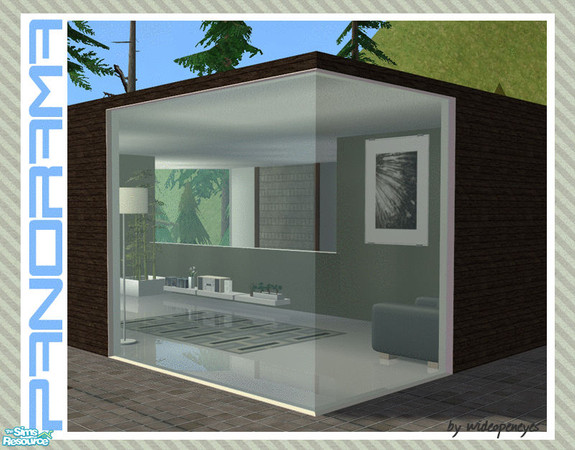 Sims 2 — Panorama Corner Seamless Left Window by wideopeneyes — These can be used to make your windows fit into corners.