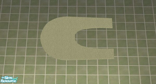 Sims 2 — Colrful Bathroom Green Contoured Rug by lisa9999 — Green plush contoured rug.