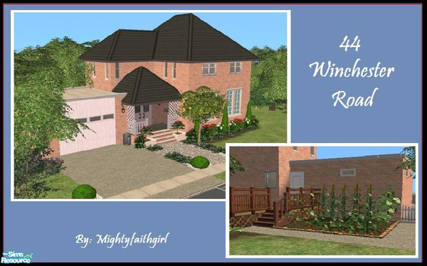 Sims 2 — 44 Winchester Road by mightyfaithgirl — This century style home has gotten new windows and an added garage.. but