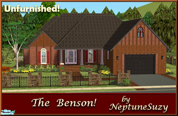 Sims 2 — NSC Residential Lot - The Benson Unfurnished by Neptunesuzy — Your Simmies will Love this Home! The only custom