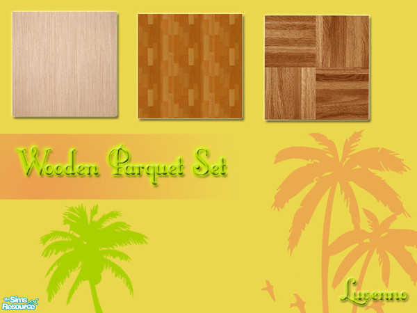 Sims 2 — Wooden Parquet Set by Luvenno — 