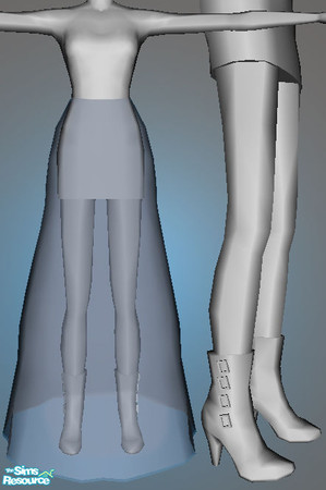 Sims 2 — Mesh B-bettina Afalphadress Balmainfw0910 by b-bettina — Has working fat morph + editable alpha part.