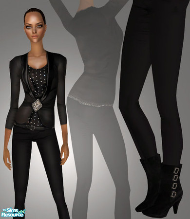 Sims 2 — Inspired by Balmain Pt1 - 5th by b-bettina — Amp up your sims\' rock-chick status with this glamorous outfit