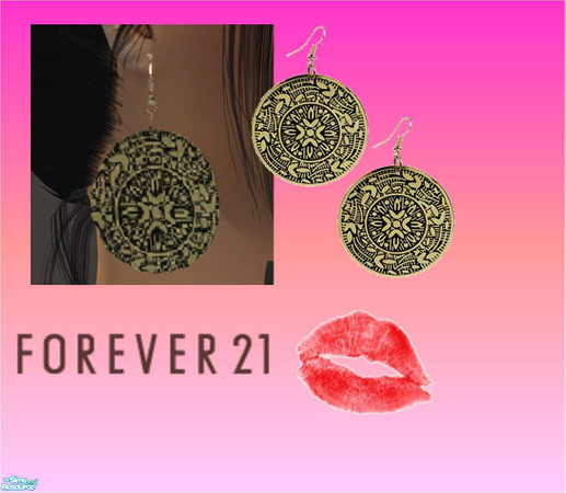 Sims 2 — Forever21 Set - Vintage by lassekatten — Vintage Earrings from Forever21. Mesh from Liana is Required.