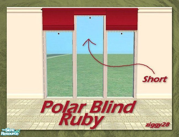 Sims 2 — Polar Blinds Short - Ruby by ziggy28 — Short blind ruby