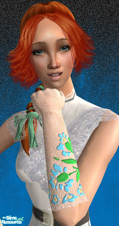 Sims 2 — Gloves - blueembroidery by agapi_r — Gloves for your teen, adult and elder sim.