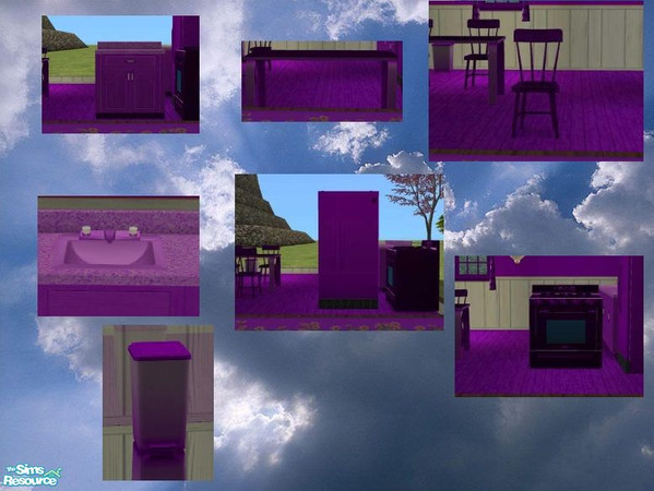 Sims 2 — purple living room collection by apemassie — for the purple lovers