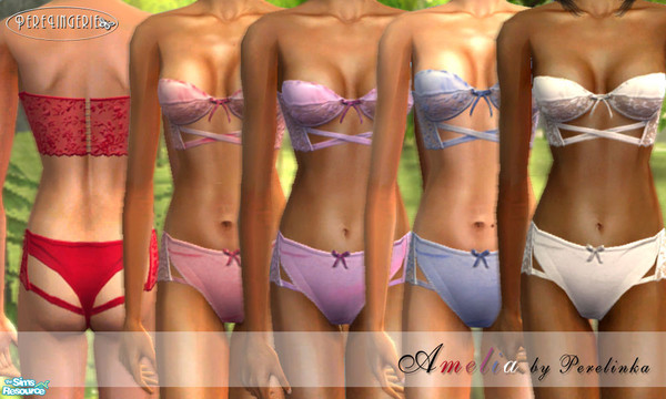 Sims 2 — Amelia by perelinka — Romantic undies for everyday.