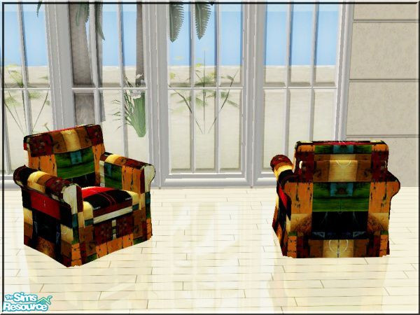 Sims 2 — Compartments Living Room Set  - KTORP Chair  by VictoriaGrace — Ikea living room in rich vibrant colors inspired
