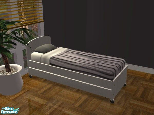 Sims 2 — MFG SH Kelly Bedroom Set RC- White wood - Bedding by mightyfaithgirl — grey bedding specifically made for this
