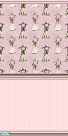 Sims 2 — Historic Vintage Set 2 - Historic Vintage 2.3  by Jron — A single wall, with baseboard, crown molding, and