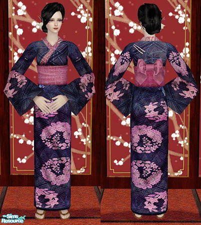 The Sims Resource - Geisha - Kimonos for AF - Sakura