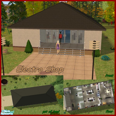 Sims 2 — Electro Shop by ladyoscar1898 — Hello I am Akia SimsImo a estate broker. This is the new Electro Shop in the