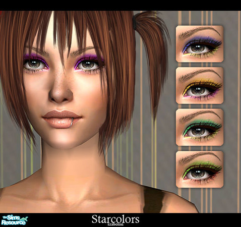 Sims 2 — StarColors - Eyeshadow by Szabolon — Set of 5 Eyeshadows in saturate colors