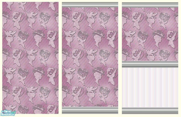 Sims 2 — Historic Vintage Set 3 by Jron — A set of three vintage-look wallpapers, just right for a child or teens room,