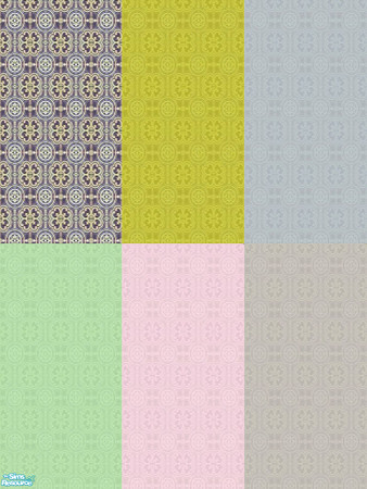 Sims 2 — Anaglypta Wallpapers by Anarial — A collection of recolours of the Anaglypta in White wallpaper, which is