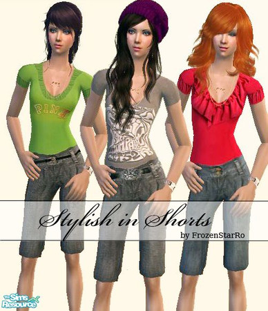 Sims 2 — Stylish in Shorts Set by FrozenStarRo — Casual outfits for the ladies :)