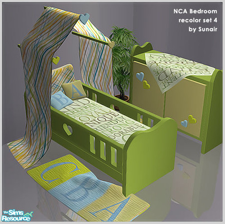 Sims 2 — NCA Girls Room - Recolor set 4 by Sunair — NCA Girls Room - Recolor set 4 (nature)
