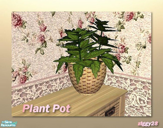 Sims 2 — \'Rosebud\' - Plant Pot by ziggy28 — 