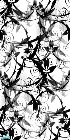 Sims 2 — The Classics - Classic Black And White Floral by Midnight222 — 