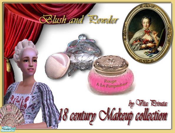 Sims 2 — 18 century All-in-One A la Pompadour Blush and Powder by VitaPrivata — French style all-in-one rouge and white