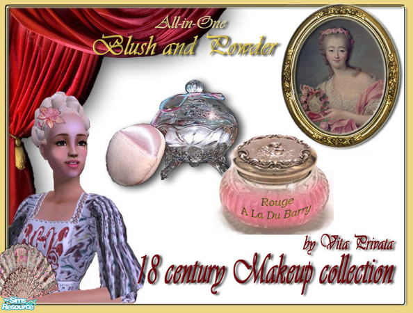 Sims 2 — 18 century All-in-One A La Du Barry Blush and Powder by VitaPrivata — Du Barry all-in-one blush and white powder