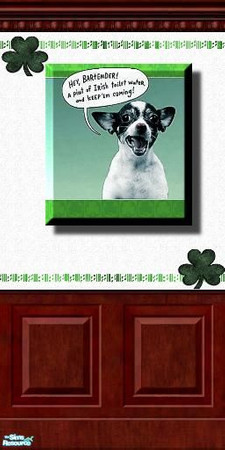 Sims 2 — Patrick Chihuahua by SimonettaC — A cheeky little Chihuahua with slogan on top of my Patrick Trail wallpaper.