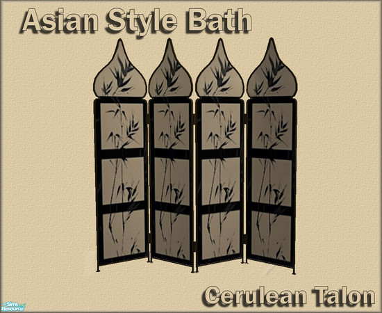 Sims 2 — Asian Bathroom - Screen by Cerulean Talon — Simplicity of design make this a calm and inviting room.