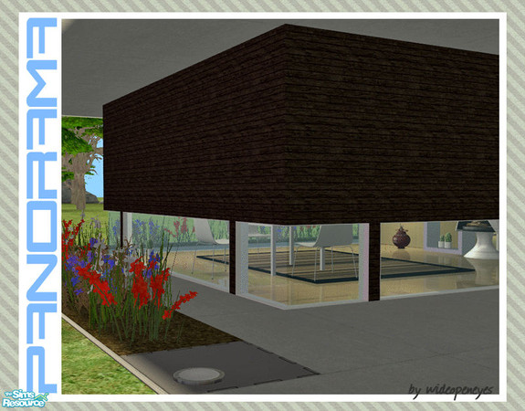 Sims 2 — Panorama - Bottom Row Single Left Corner by wideopeneyes — These can be used to make your windows fit into