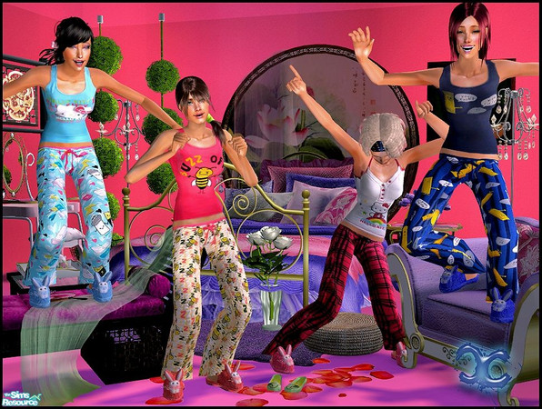 Sims 2 — Funny pajamas by cippa1982 — 4 pajamas for female adult sims. Don\'t forget to download the required file mesh