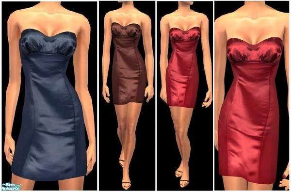 Sims 2 — JPafformal16 by juttaponath — Silk dress for adults. No mesh or expansion pack required.