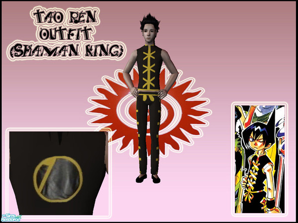 Sims 2 — Ren Tao Outfit (Shaman King) by ProwlerTylo — Tao Ren, known as Len Tao or Lenny in the English anime and