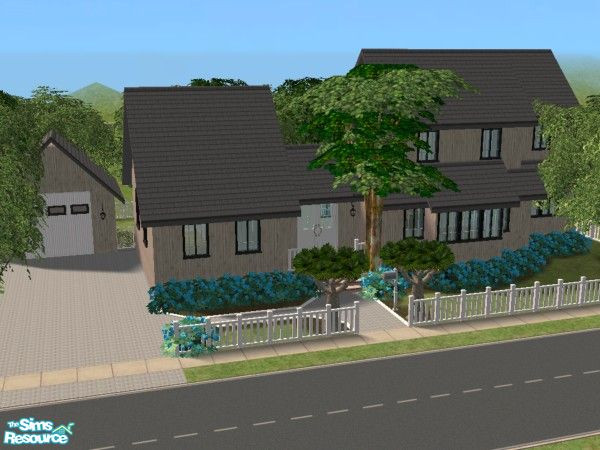 Sims 2 — 4 Violet Way by mightyfaithgirl — Cute little wooden house with detached garage. Perfect for Sims starting a
