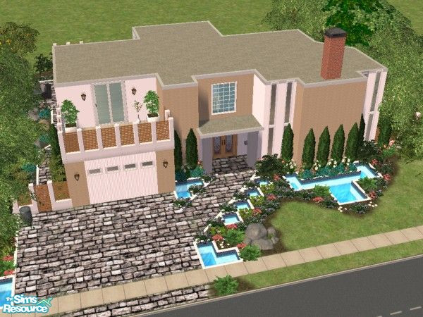 Sims 2 — 822 Delilah Drive by mightyfaithgirl — This spacious modern home comes with pool, jacuzzi,private fenced