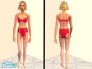 Sims 2 — guster clothes 63 by ian123456782 — this is a red high waist undie with a macthing bra with stockings on!Enjoy