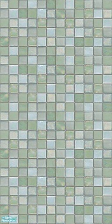 Sims 2 — Harbor Mist Tile Set - Harbor Mist Tile 1.1 by Jron — A tile wall in cool, sea-watery colored tiles from floor