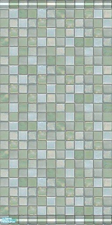 Sims 2 — Harbor Mist Tile Set - Harbor Mist Tile 1.2  by Jron — A tile wall in cool, sea-watery colored tiles, with