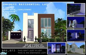 Sims 2 — Emaness Contemporary Residential Lot by Padre — Relatively cheap contemporary lot. With 3 levels, there is
