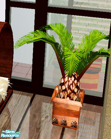 Sims 2 — Dark wood bedroom - plant by steffor — 
