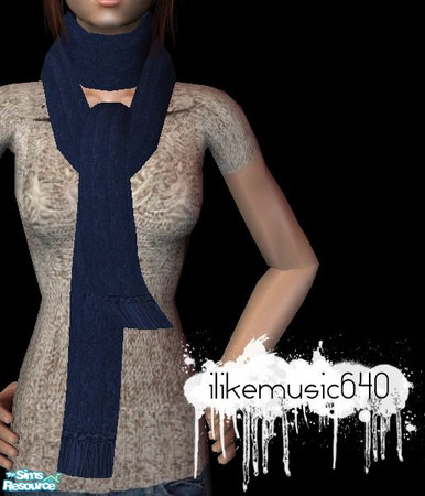 Sims 2 — Scarves - 5 by ILikeMusic640 — Requires Ulkrhsn\'s mesh, but it\'s subscriber only. Get it from Liana Sims scarf