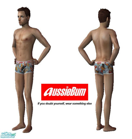 Sims 2 — AussieBum \'I Want Out\' Hipster Series - Escape by Bondamental — Set of three boxers for your sims based on the