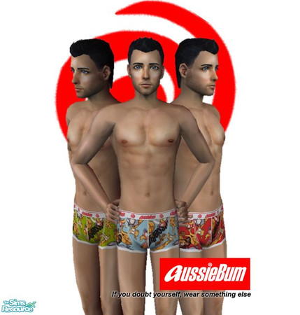 Sims 2 — AussieBum \'I Want Out\' Hipster Series by Bondamental — Set of three boxers for your sims based on the limited